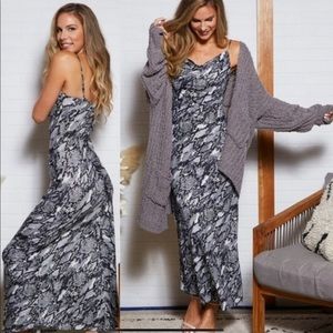 Cowl Neck Long Printed Maxi Dresses